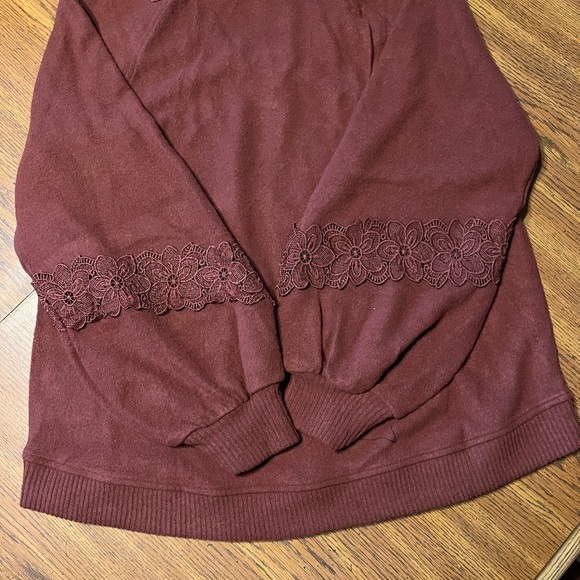 Wit & Wisdom Crochet Inset Blouson Sleeve Pullover - Picture 6 of 6